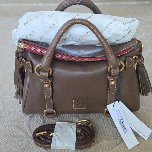 Dooney And Bourke Florentine Mini Satchel, Elephant - Picture 2 of 16